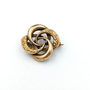 Antique Victorian love knot brooch pin small